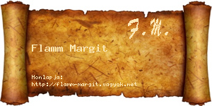 Flamm Margit névjegykártya